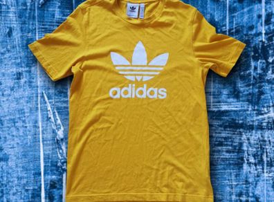 Adidas Originals Trefoil Tee Shirt Size Small Hk5229 Collegiate Gold