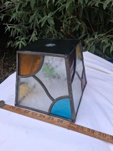 1920's Stained Glass Lamp/Porch Shade