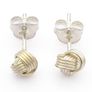 Sterling Silver Love Knot Signed Stud Earrings Image 2