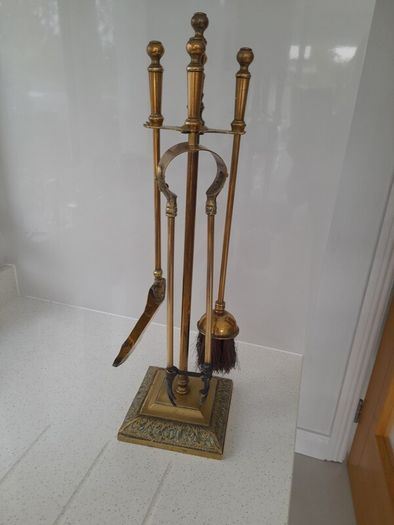companion brass set for fireplace
