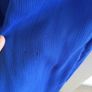 Royal blue chiffon one shoulder dress with ruffle - knee length Image 2