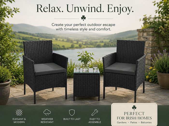 Garden furniture set made of PE polyrattan