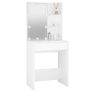Dressing Table with LED White 60x40x140 cm Image 4