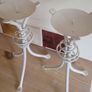 Cream Wrought Iron Candle Holders x2 Image 2