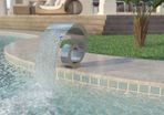 Pool Fountain Stainless Steel 50x30x53 cm Silver