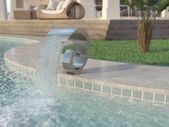 Pool Fountain Stainless Steel 50x30x53 cm Silver