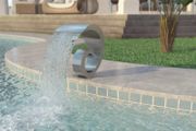 Pool Fountain Stainless Steel 50x30x53 cm Silver