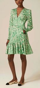 ME+EM Green Floral Fabric Dress