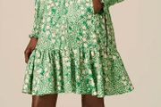 ME+EM Green Floral Fabric Dress
