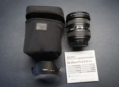 Sigma 10-20mm F4-5.6 EX DC HSM Nikon DX + Hoya Pro1 Filter + Case + Hood + Manual