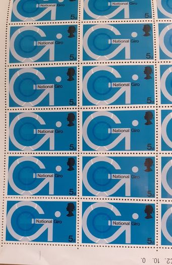 Sheets of Vintage UK Postage Stamps
