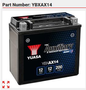 YBXAX14 / EK131 Mercedes AGM Auxiliary and Backup Battery