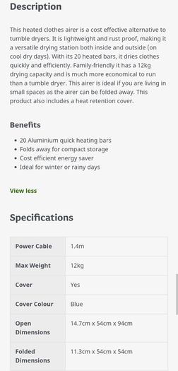 Electric Heated Clothes Horse