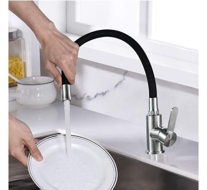 Ibergrif Flex Tap, Flexible Hose - Black
