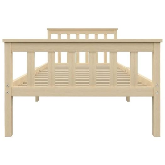 Bed Frame without Mattress Natural Solid Pinewood 100x200 cmBed Frame without Mattress Natural Solid Pinewood 100x200 cm