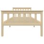 Bed Frame without Mattress Natural Solid Pinewood 100x200 cmBed Frame without Mattress Natural Solid Pinewood 100x200 cm Image 3