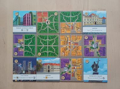 Capital Warsaw City of Ruins Board Game TILES, Spare Replacement Parts (Granna Games)