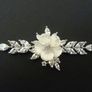 Vintage Style Wedding Bridal Lucite Flower Silver Bracelet Image 3
