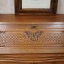 French Oak Bow Front Bureau Image 3