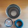 Stainless Steel Lidded Tumbler Hot & Cold Travel Mug Blue Image 5