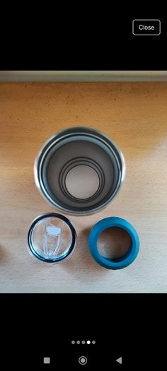 Stainless Steel Lidded Tumbler Hot & Cold Travel Mug Blue