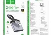 Hoco LS39 Type-C To Type-C+3.5mm Digital Audio Converter Metal Gray