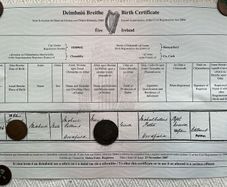 Michael Collins - Irish Hero - Birth Certificate