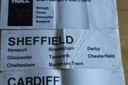 British Railways 1970s Passenger coach destination label's