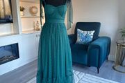 Brand New Beautiful Emerald Green Long Dress Size S UK 8 / EU 36