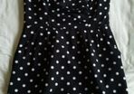 REDUCED !!...Strapless Polka Dot Dress Black & White Size 14