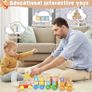 Baby Building Blocks Pull Toy with Shape Sorter Early Learning Toy for Toddler Image 5