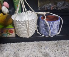 2 hanging plant pots