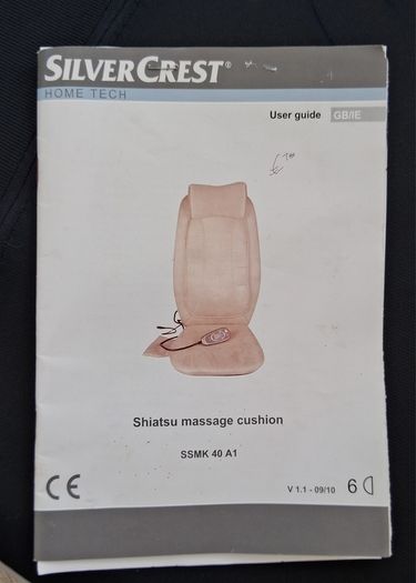 Shiatsu massage cushion