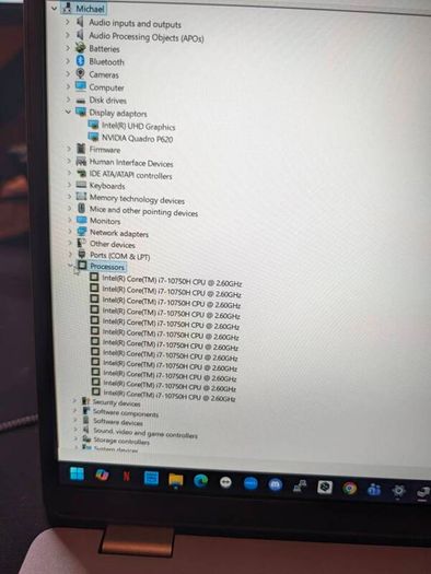 Laptop Dell Prescision 3551 i7/32gb ram/512 ssd