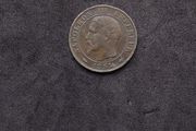 Antique 1855 French 5 Centimes Bronze Coin - Napoleon III, (Paris Mint)