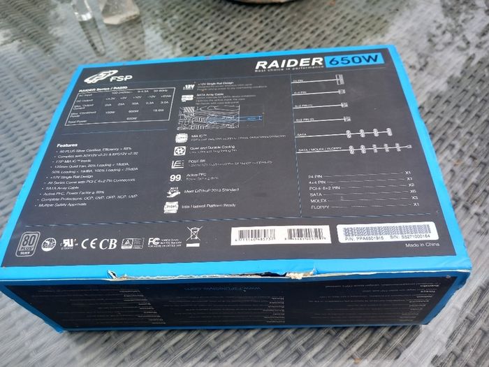 FSP raider 650W, as new, D18 post 8e