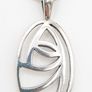 Vintage Sterling Silver Modernist Necklace Image 2