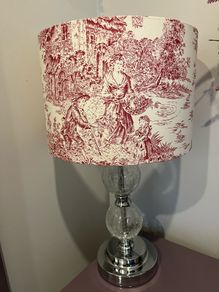 French Toile De Jouy Table Lamp