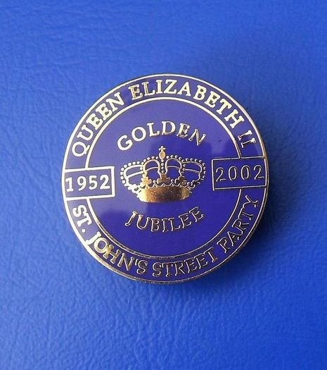 Queen Elizabeth II Golden Jubilee 2002 - a scarce St. John's Street Party commemorative badge