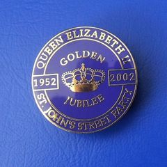 Queen Elizabeth II Golden Jubilee 2002 - a scarce St. John's Street Party commemorative badge