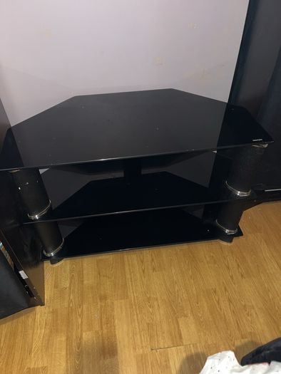 glass tv stand