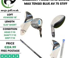 Callaway Paradym Ai Smoke Max #5 Wood 18 Degree / Tensei Blue AV 75 Stiff
