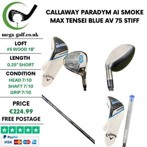 Callaway Paradym Ai Smoke Max #5 Wood 18 Degree / Tensei Blue AV 75 Stiff