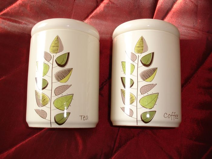 Unused Price and Kensington  Tranquility Green  Tea/Coffee Ceramic  Jars.
