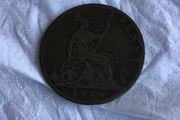Old 1889 British Penny