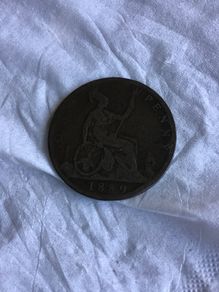 Old 1889 British Penny