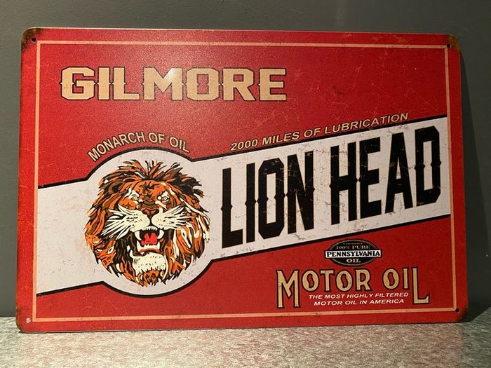 Gilmore Tin metal sign