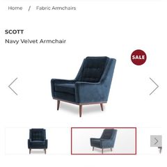 EZ Living Scott Navy Armchair