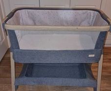 Tutti Bambini CoZee Bedside Crib Oak/Charcoal
