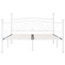 Bed Frame with Slatted Base White Metal 180x200 cm Image 3
